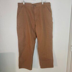 Carhartt Men’s 40×30 B11 Loose Fit Carpenter Pants — 100% Cotton Canvas, Brown